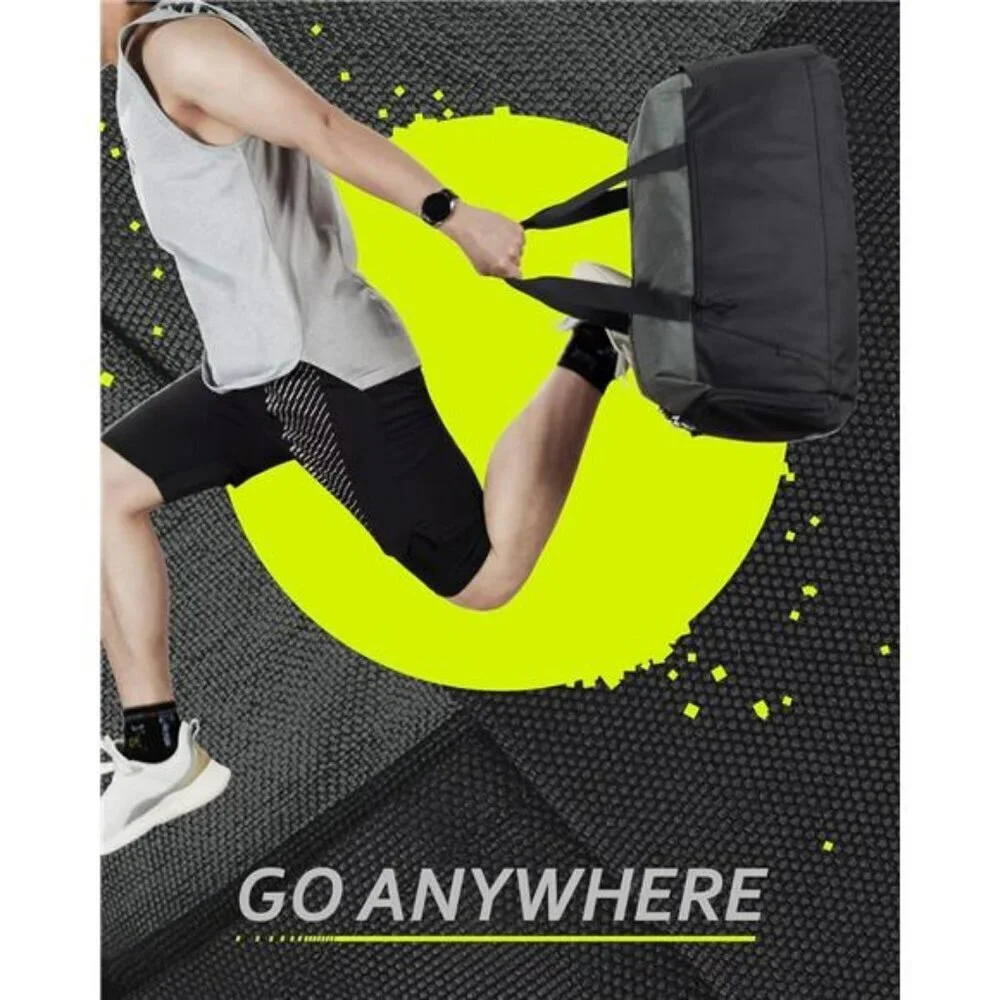 Gym Travel Duffel Bag Foldable Lightweight Weekender With Shoe Compartment